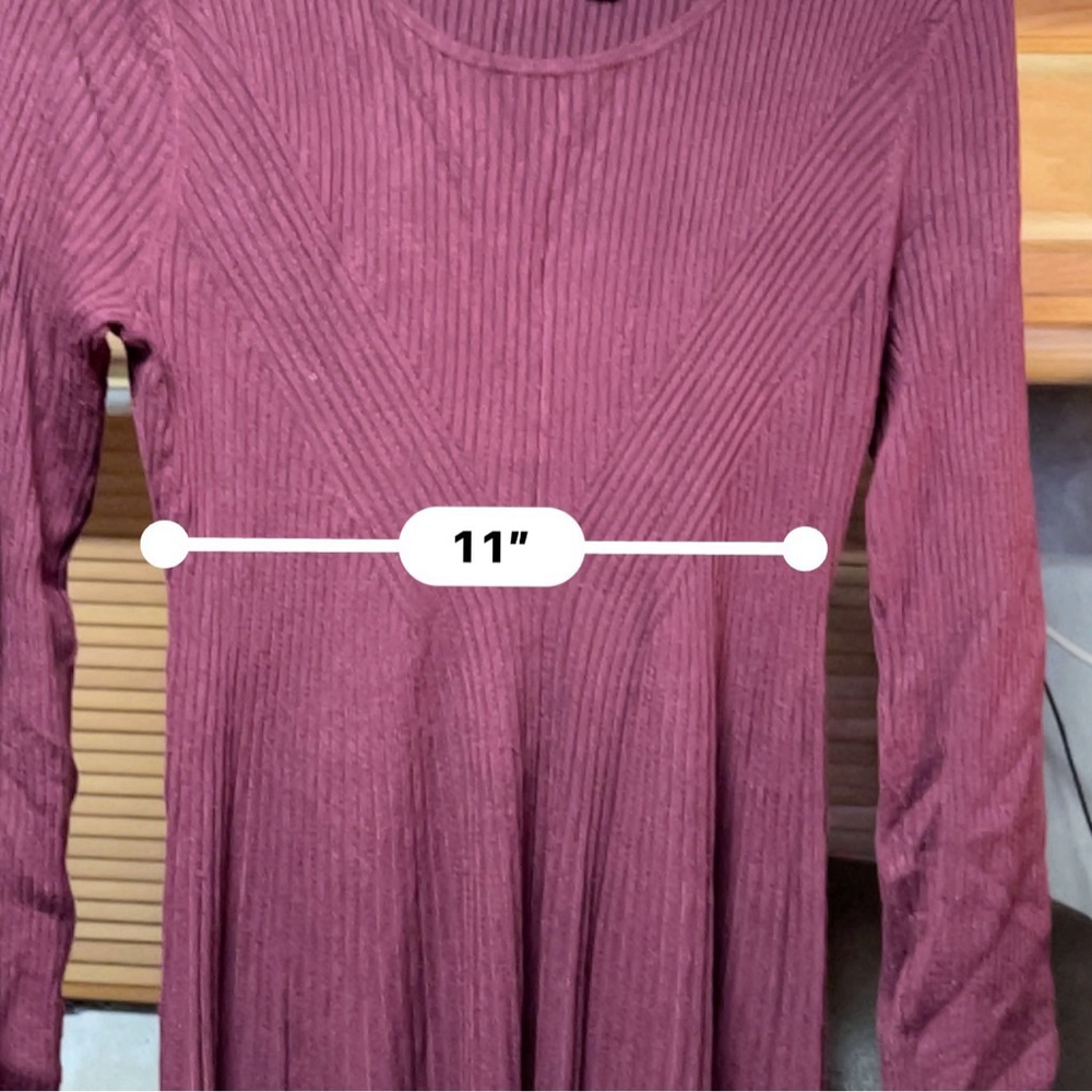 Cato Dress Women's Size Large Burgundy Long Sleeve - Picture 7 of 8